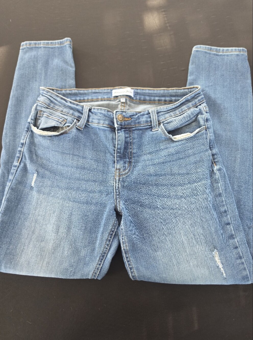 Studio Light Wash Skinny Jeans in Blue